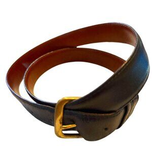 Coach 5800 Men's Black Leather Belt with Solid Brass Buckle Size 40 Professional